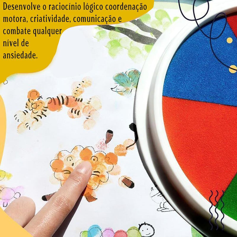 Kit de Pintura à Dedo Montessori - Não tóxico e Lavável