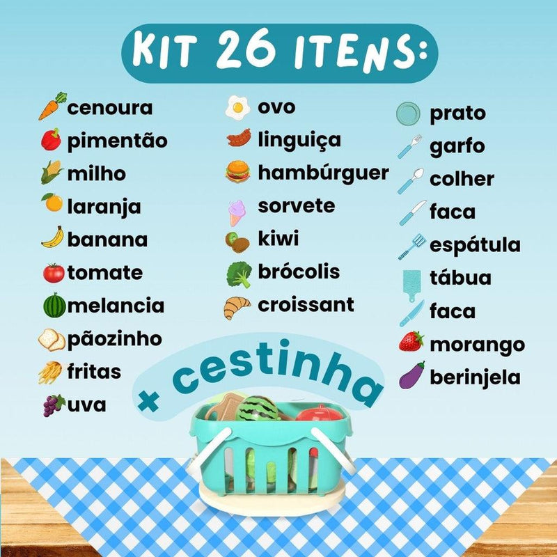 Kit Master Chefinho + Cesta de Brinde - CrocoKids Brasil